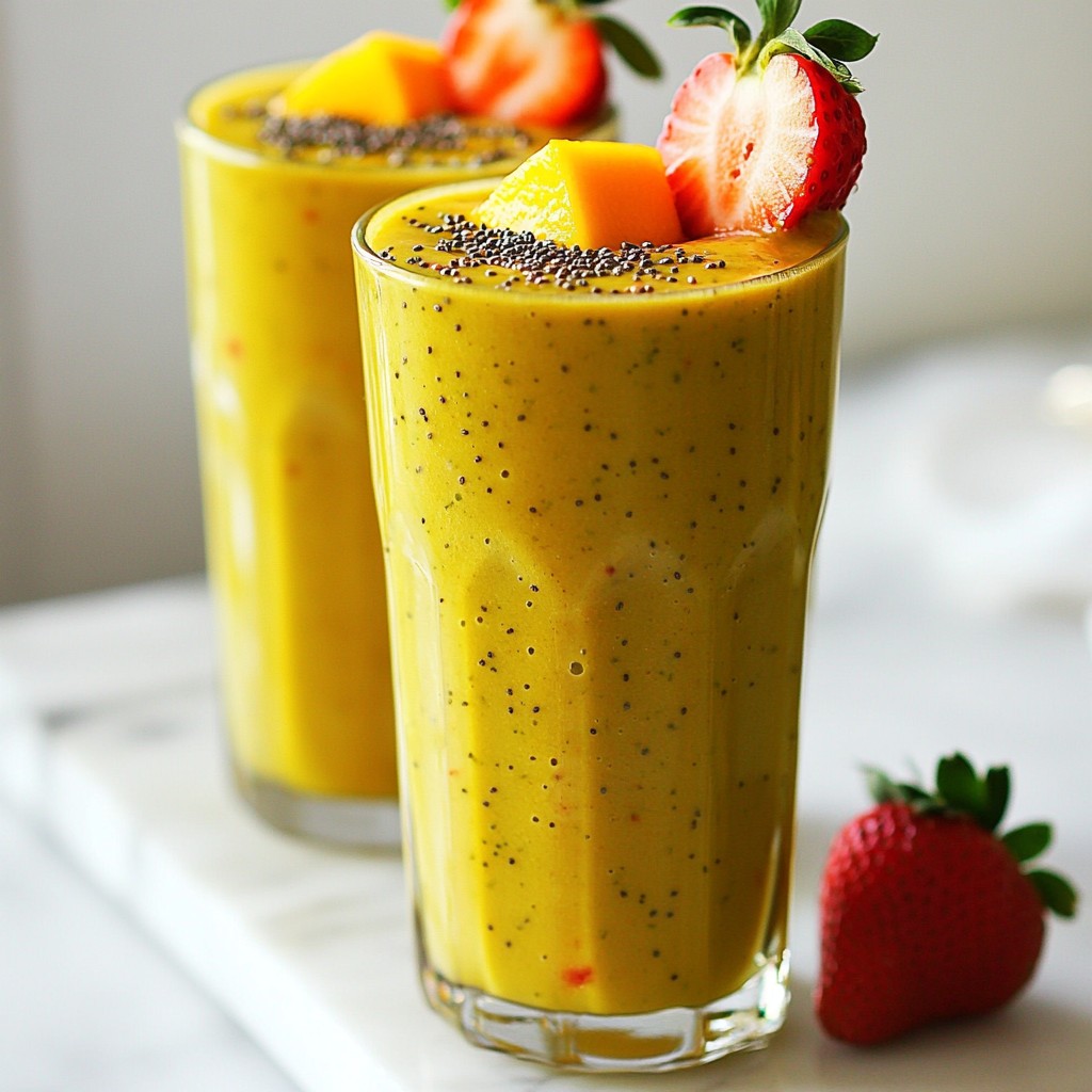 Strawberry Mango Spinach Smoothie Refreshing Blend