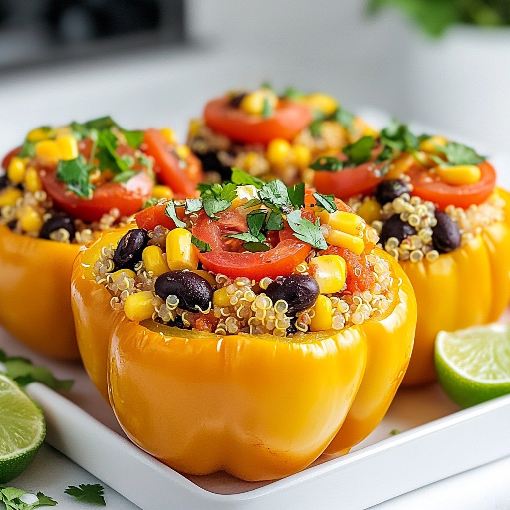 Herbaceous Healthy Stuffed Bell Peppers Recipe