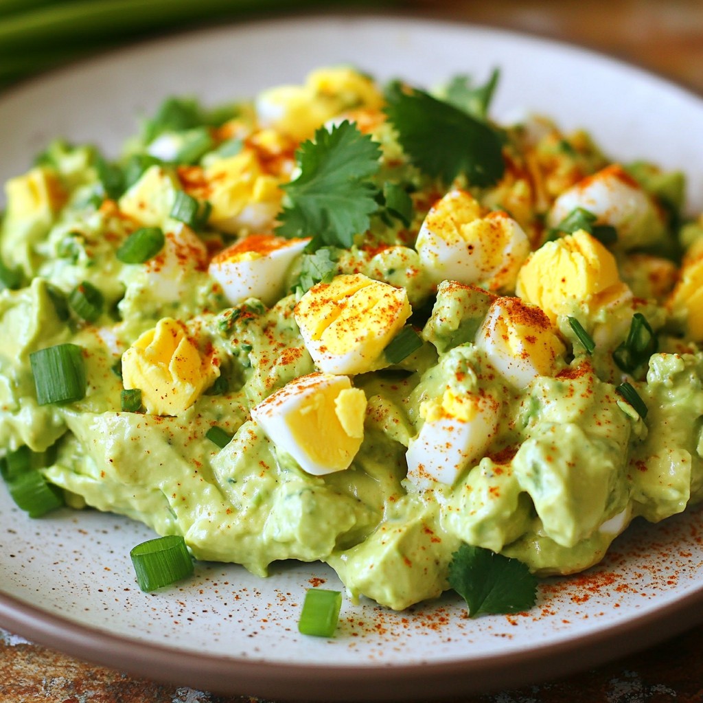 Creamy Avocado Egg Salad Tasty and Healthy Recipe