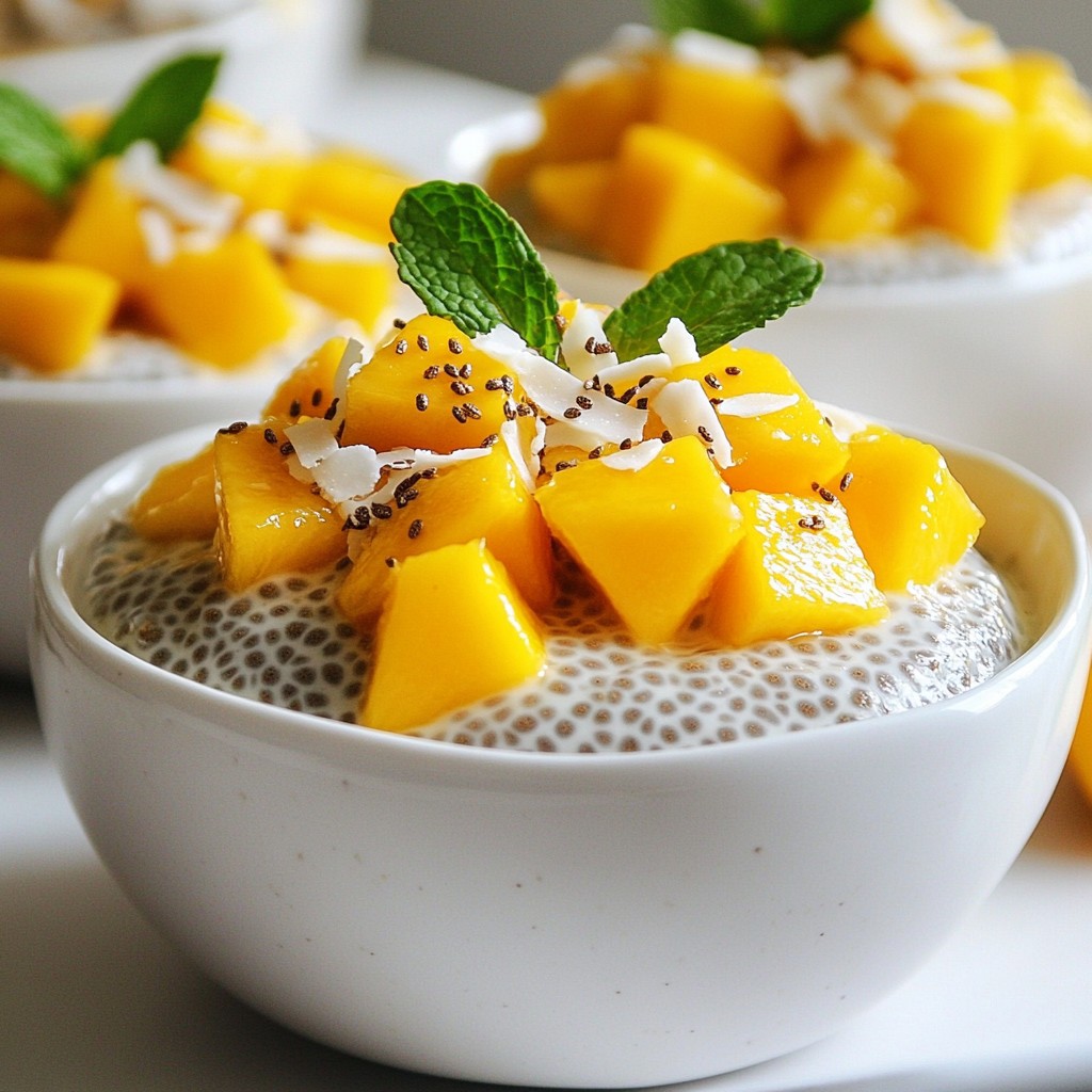 Mango Coconut Chia Pudding Refreshing and Simple Treat