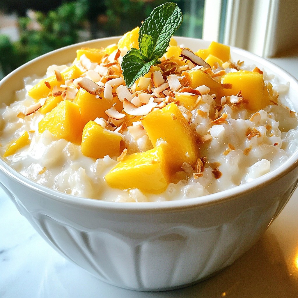 Mango Coconut Rice Pudding Creamy and Delicious Treat