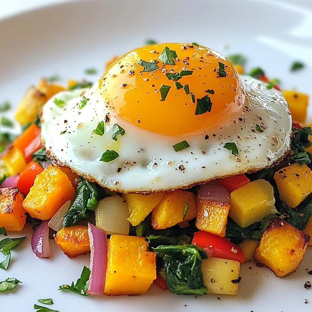 Warm Healthy Sweet Potato Breakfast Hash Delight