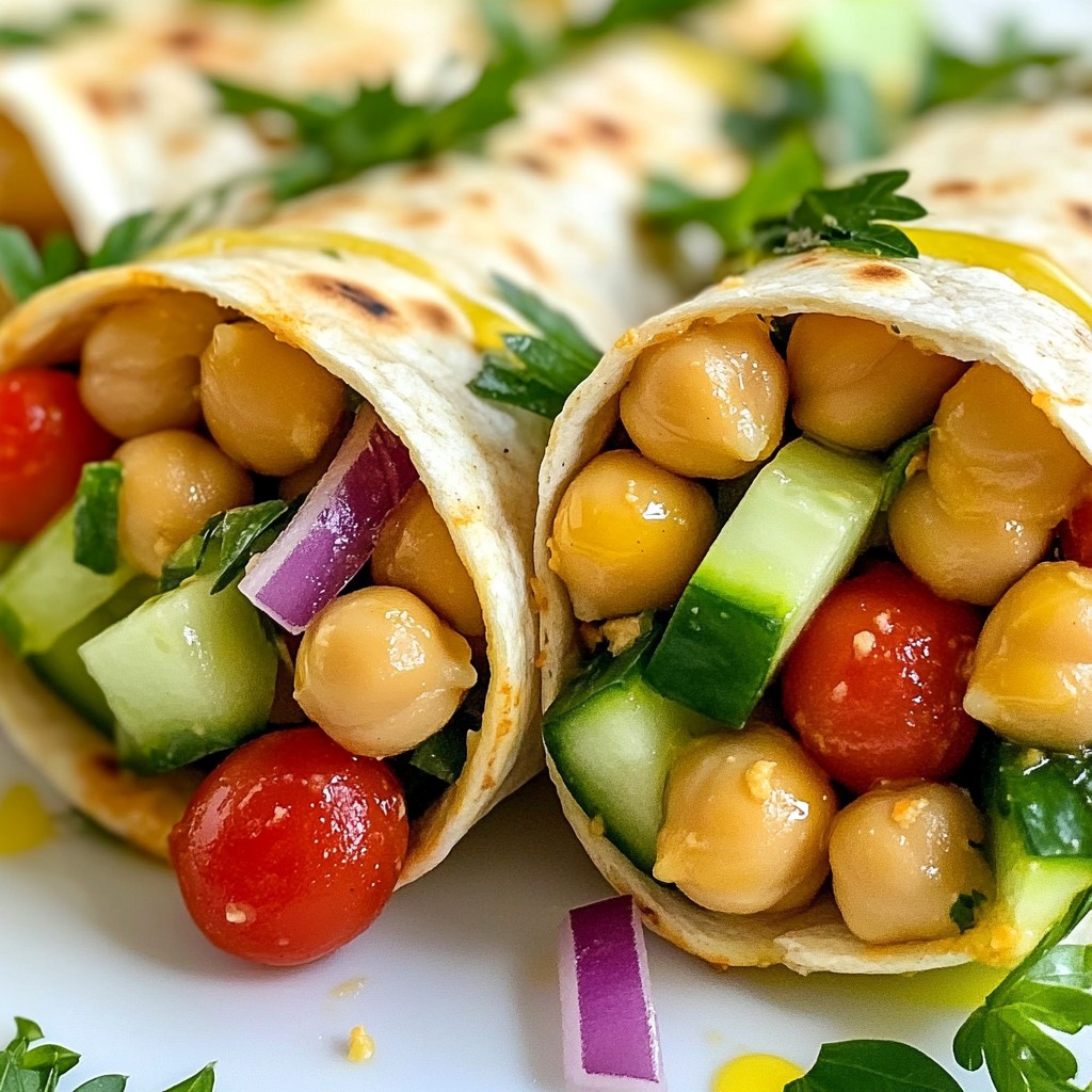 Mediterranean Chickpea Wraps Flavorful and Easy Meal