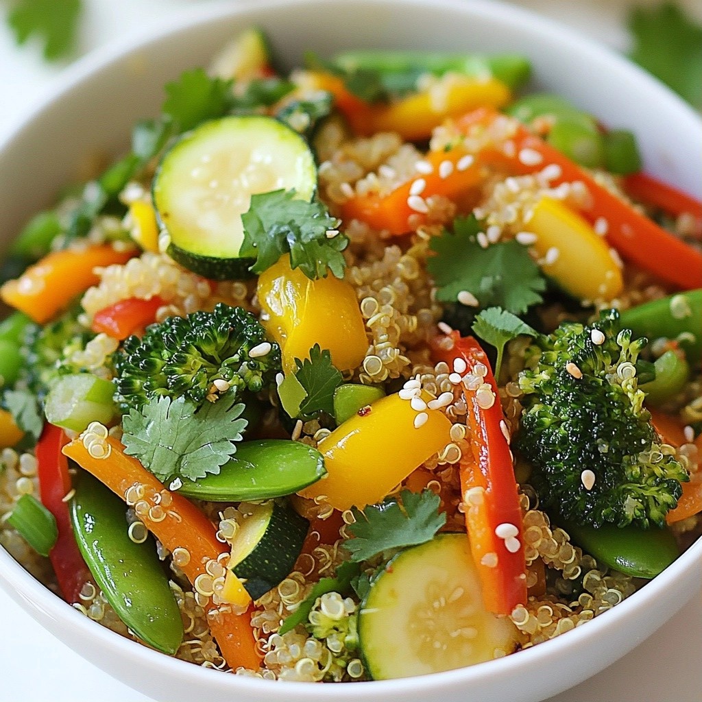 Hearty Healthy Veggie Quinoa Stir Fry Delight