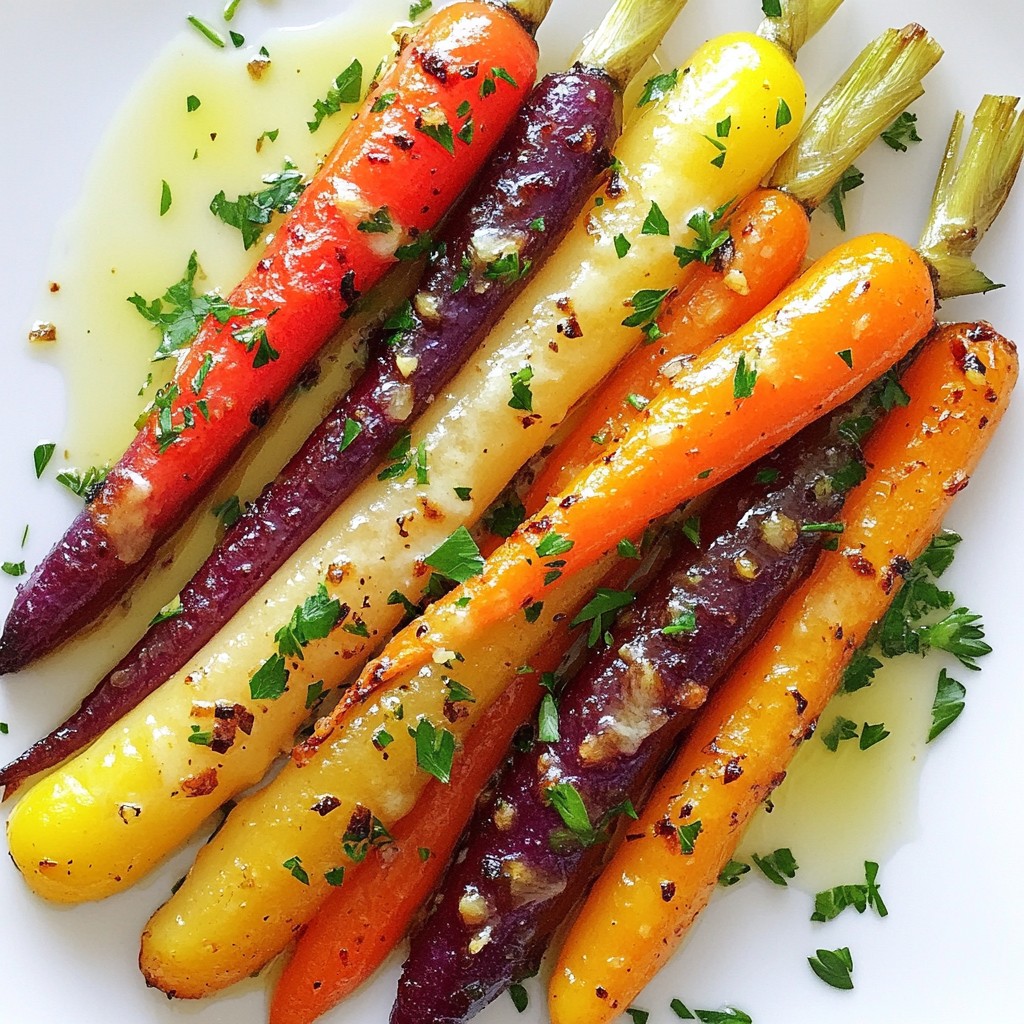 Garlic Butter Roasted Rainbow Carrots Flavorful Delight
