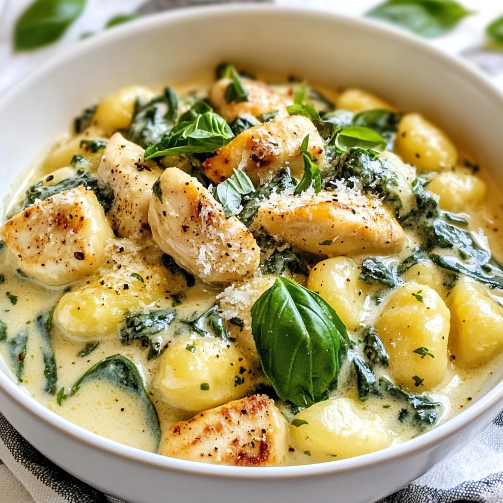 Creamy Basil Chicken Gnocchi Delicious Family Dinner
