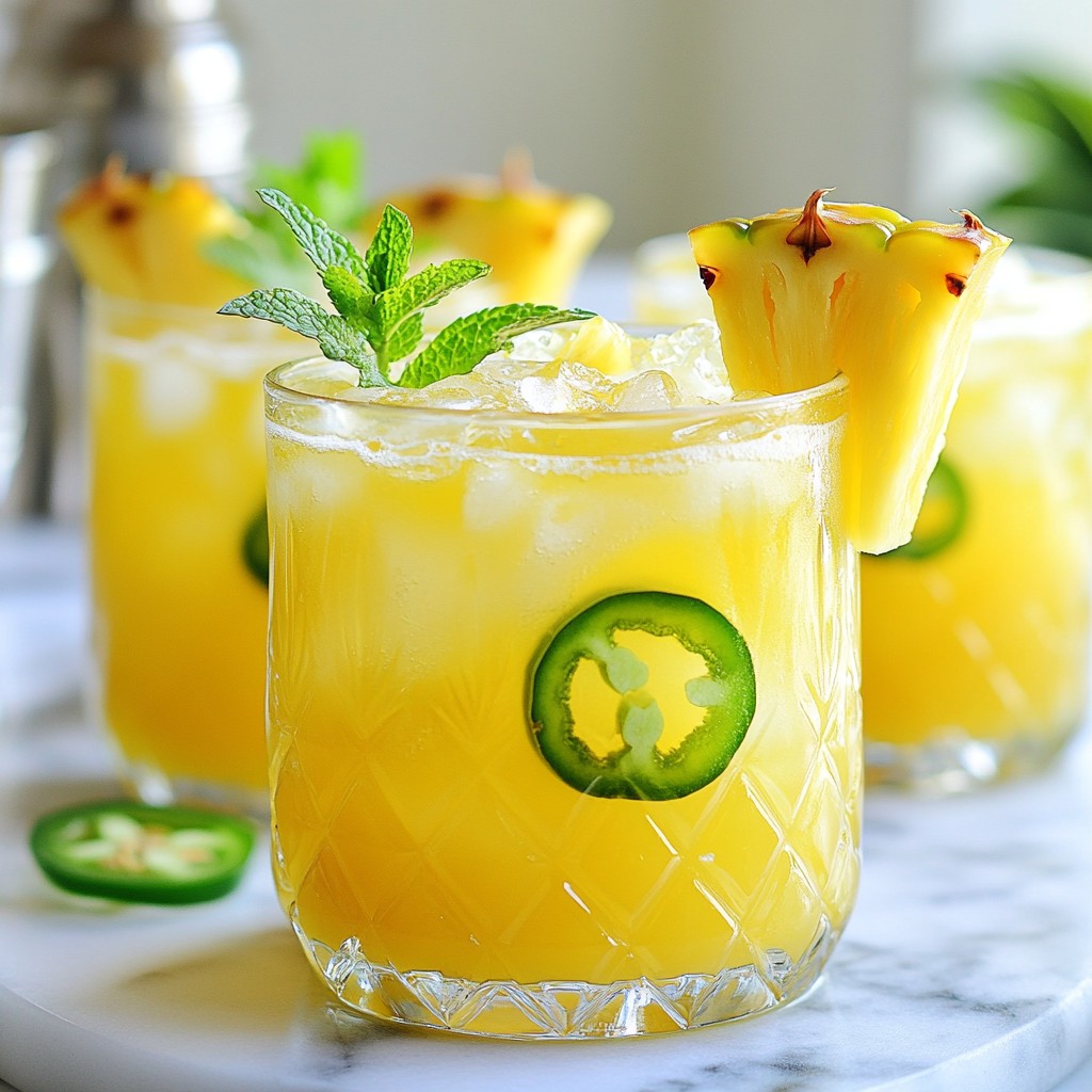 Spicy Pineapple Jalapeño Margarita Mocktail Recipe