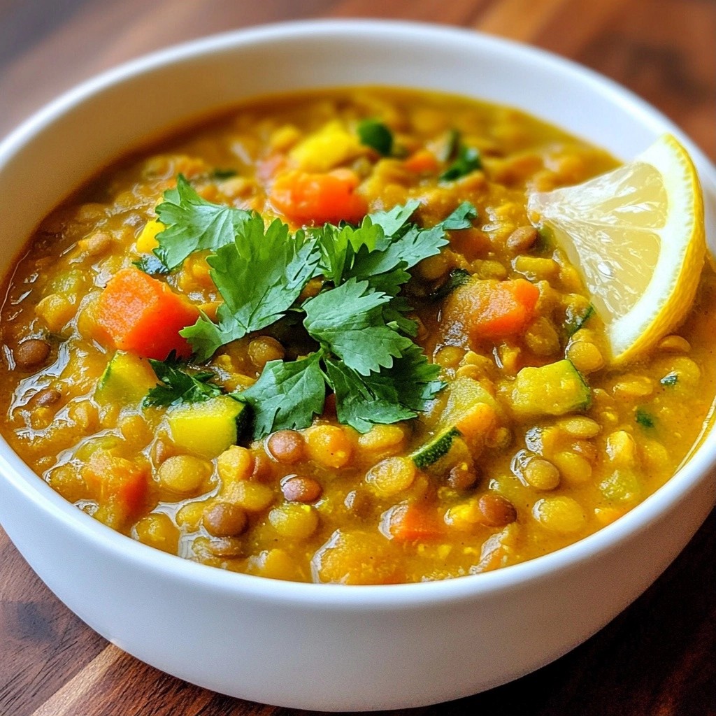 Flavorful Healthy Turmeric Spiced Lentil Stew Recipe