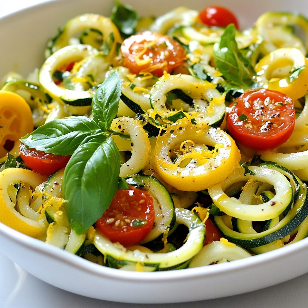 Zesty Healthy Lemon Zucchini Noodles Recipe Delight