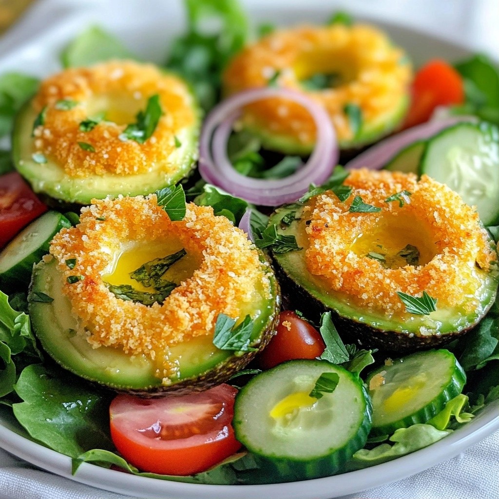 Crispy Healthy Almond Crusted Avocado Salad Recipe