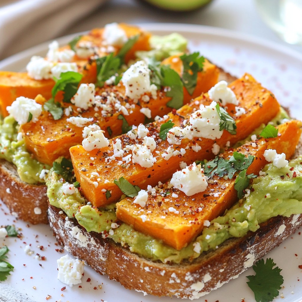 Sweet Potato Avocado Toast Simple and Flavorful Dish