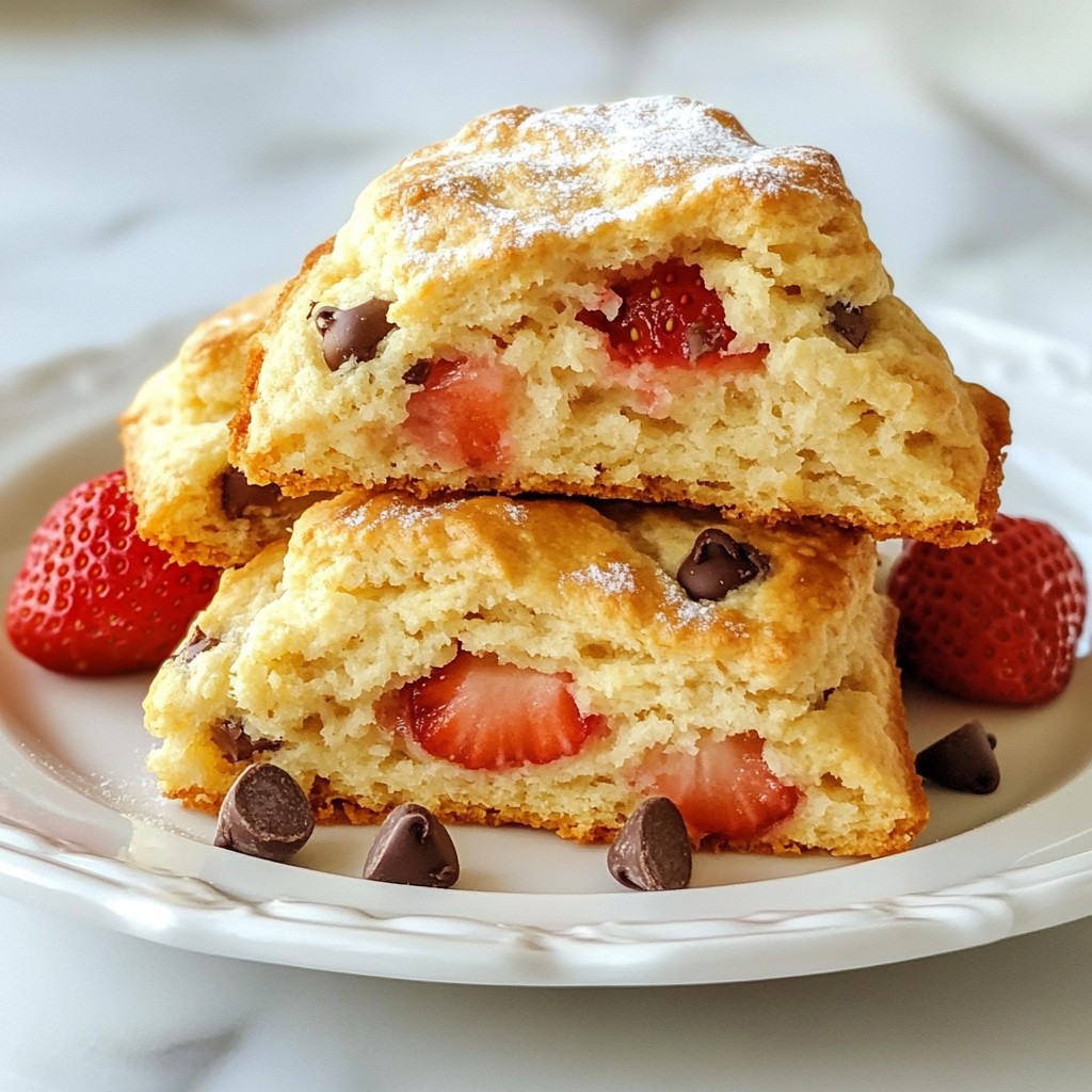 Strawberry Chocolate Chip Scones Delightful Breakfast Treat