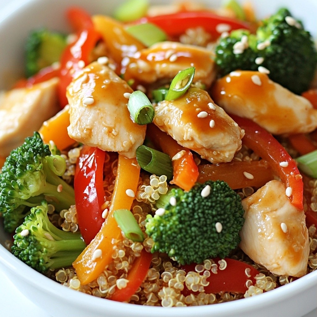 Spicy Healthy Chicken and Quinoa Stir-Fry Delight