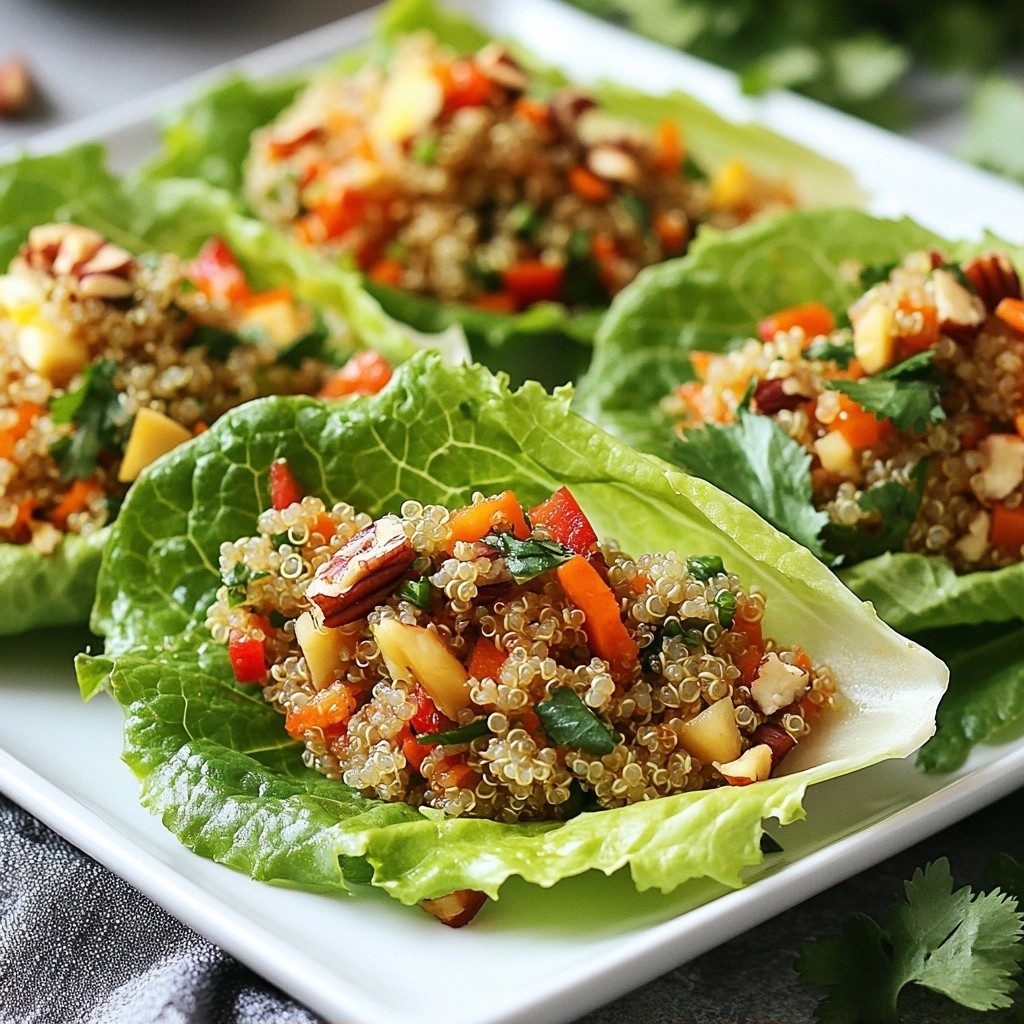 Nutty Healthy Quinoa Pecan Lettuce Wraps Recipe