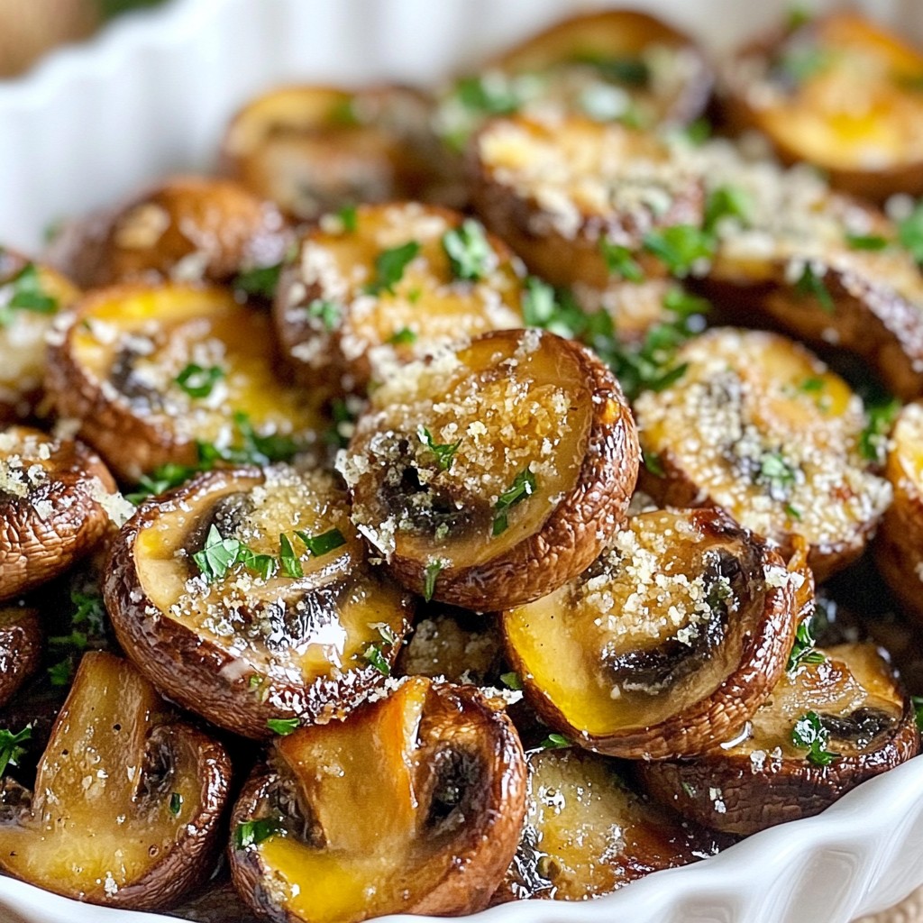 Garlic Parmesan Roasted Mushrooms Flavorful Side Dish