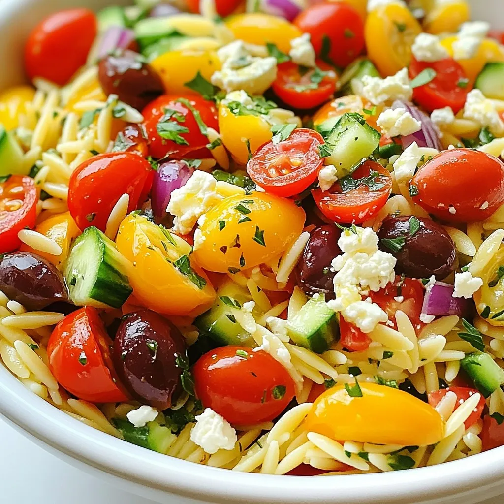 Greek Orzo Pasta Salad Flavorful and Fresh Dish