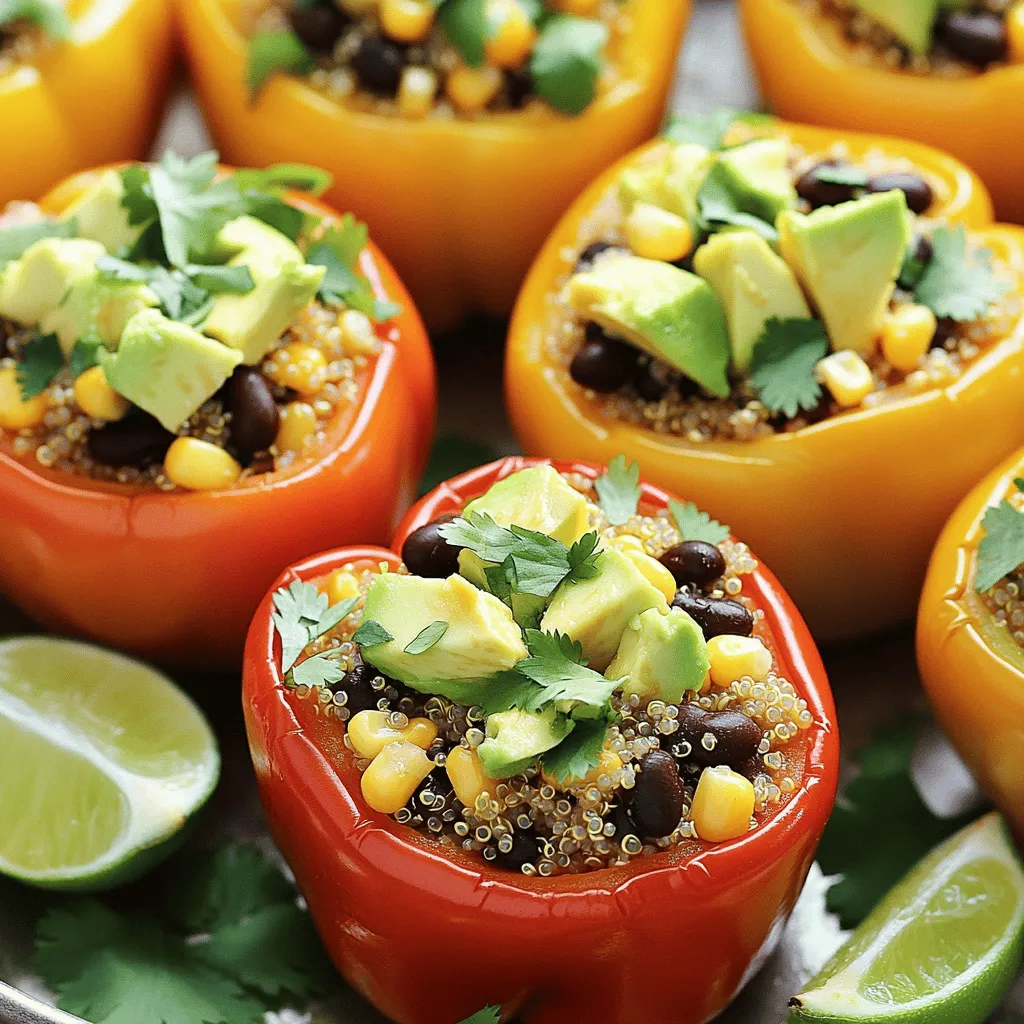 Avocado Quinoa Stuffed Peppers Flavorful and Healthy